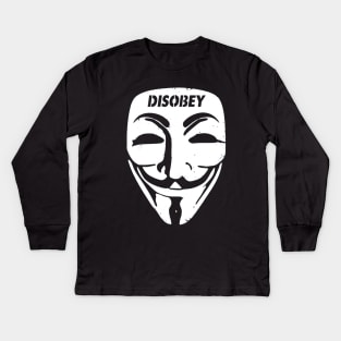 Anti Government Anonymous Kids Long Sleeve T-Shirt